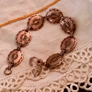 Southwestern Tourist Trade Copper Bracelet from the Y2Ks Conchas